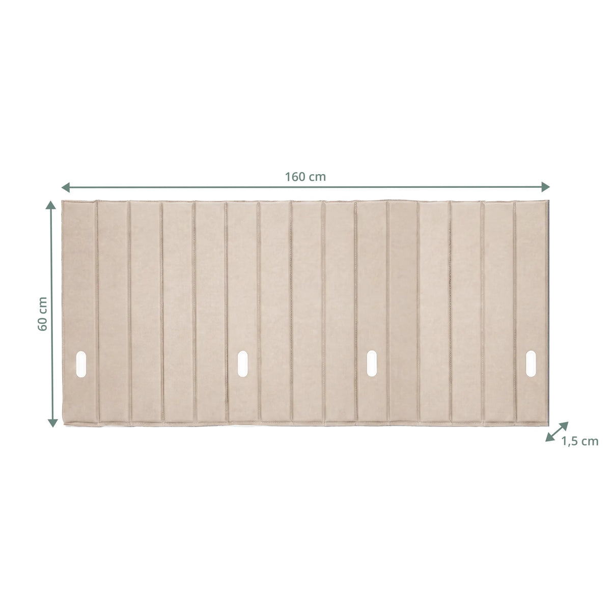 Työpöydän väliseinä FLEXMIUT ROLL 160 × 60 cm tekninen piirustus, valmistaja hjh OFFICE