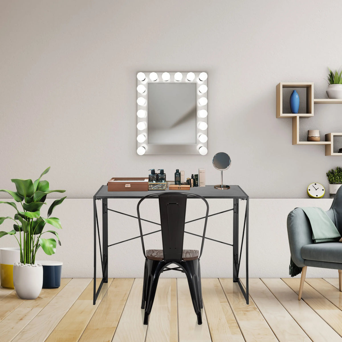 Taitettava kirjoituspöytä EASY UP MULTI värissä musta, mitat 100 x 50 cm, valmistaja hjh OFFICE