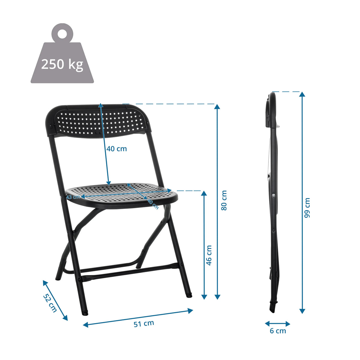 Ulkotuoli TUDELA XXL PRO mittapiirros, kokonaiskorkeus 99 cm, valmistaja hjh OFFICE