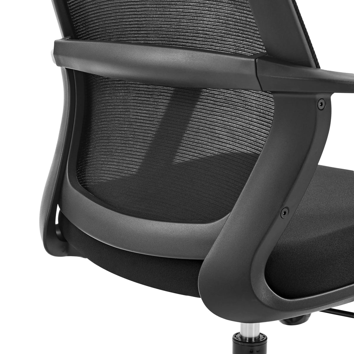Musta verkkoselkänoja ja runko Home Office -toimistotuoli Explorer, valmistaja MyBuero
