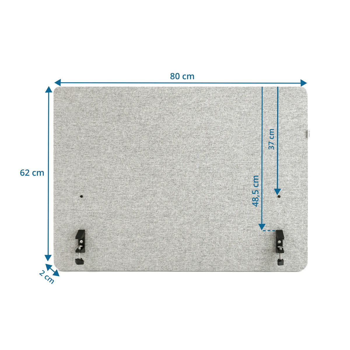 Työpöydän väliseinä FLEXMIUT D SIDE mitan 80 × 62 cm, valmistaja hjh OFFICE