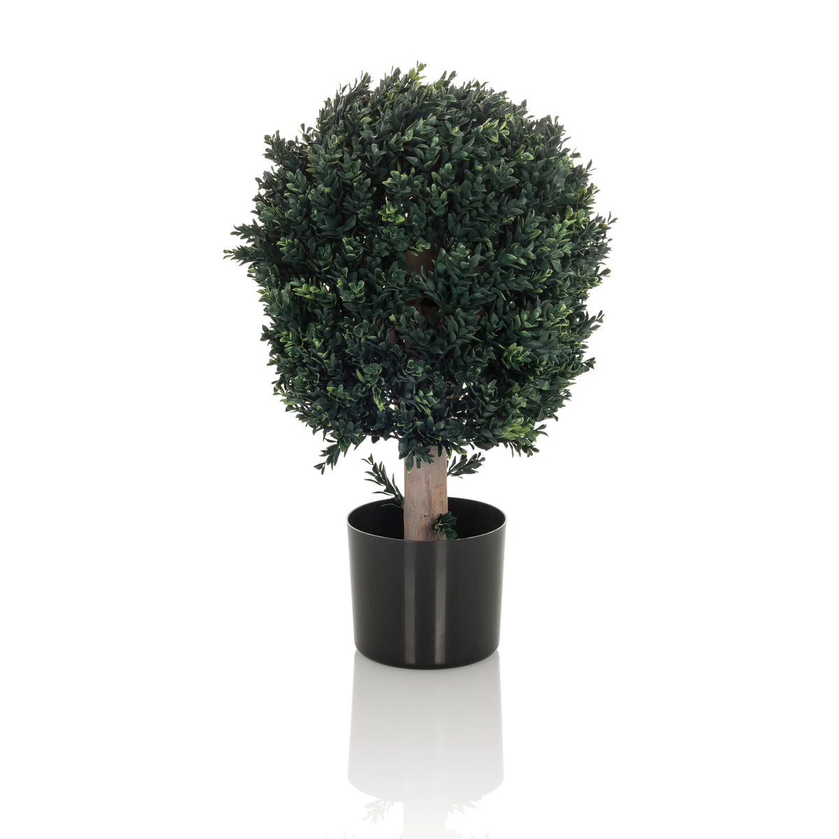 Vihreä Tekokasvi BUXUS pallopuun muodossa mustassa ruukussa, valmistaja hjh OFFICE – 360 asteen näkymä (sivuprofiili 90°)