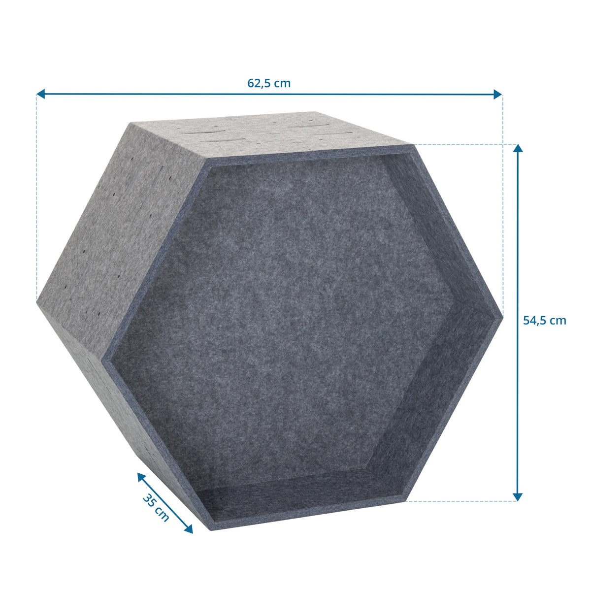 Väliseinä FLEXMIUT STORE B mitan piirustus 62,5 × 54,5 cm, valmistaja hjh OFFICE