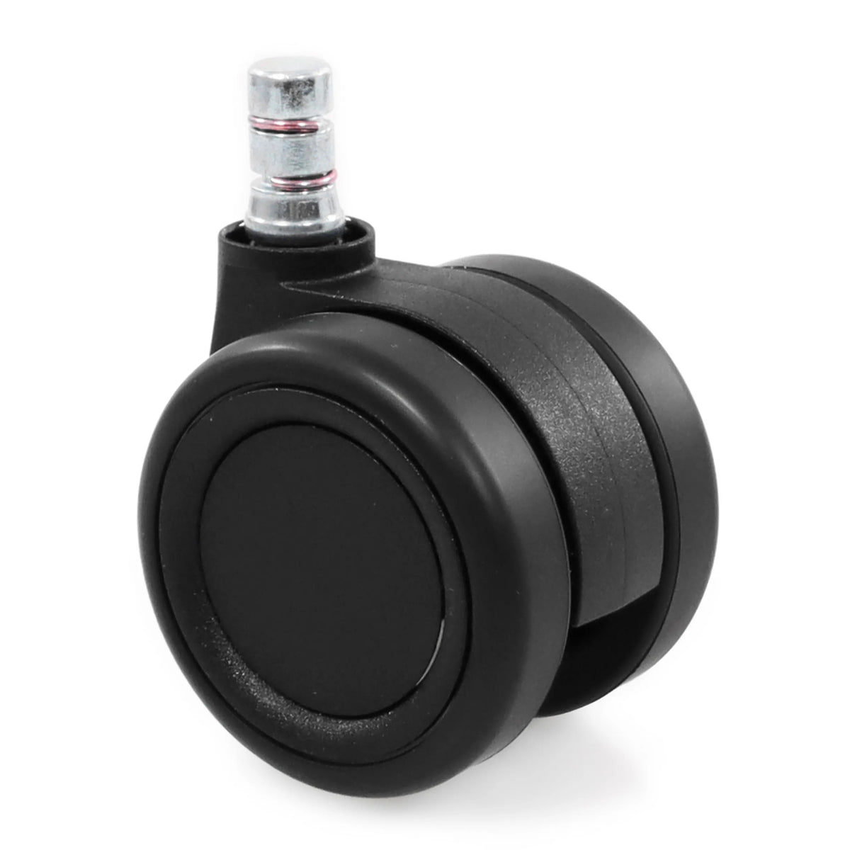 Musta Tuolin rulla 5x ROLO COLOR 60 11mm/60mm koville lattioille, metallinen kiinnitystappi, valmistaja hjh OFFICE – 360 asteen näkymä (takaviistonäkymä 120°)
