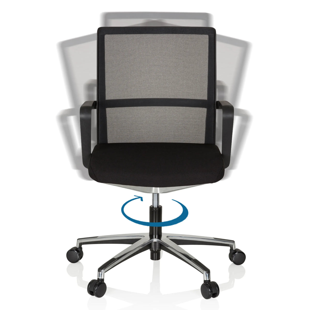 Ammattitason toimistotuoli MOVE-TEC NET 3D-tuolin 360 asteen kääntötoiminto värissä musta, valmistaja hjh OFFICE