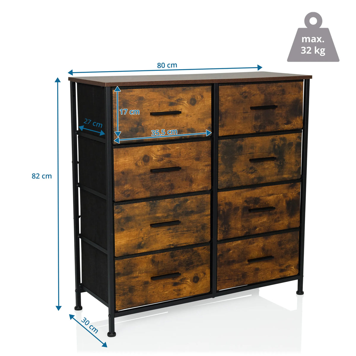 Lipasto RAGALA LIGHT mitat 80 × 82 cm, valmistaja hjh LIVING