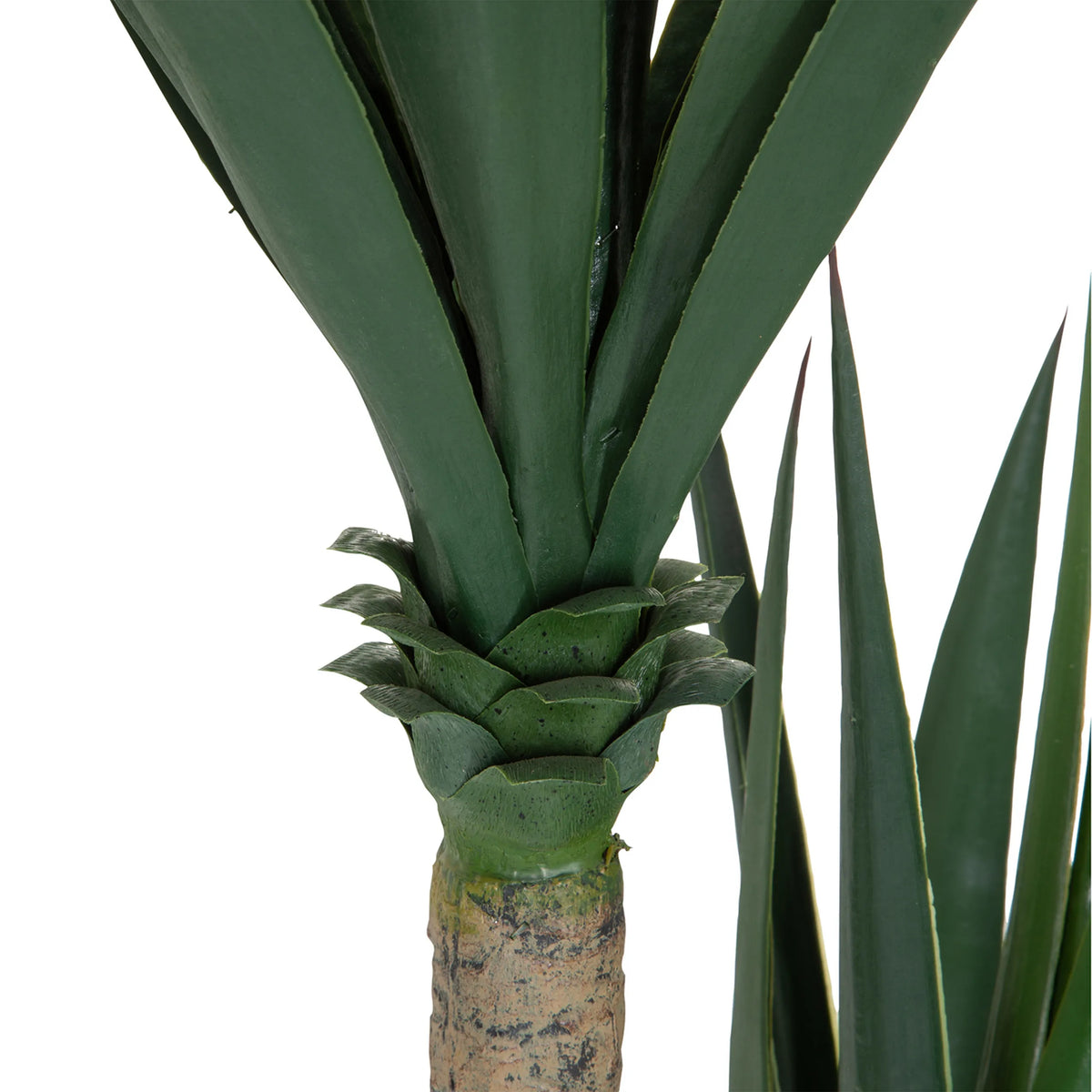 Tekokasvi YUCCA-rungon ja lehtien liitoskohta vihreänä, valmistaja hjh OFFICE