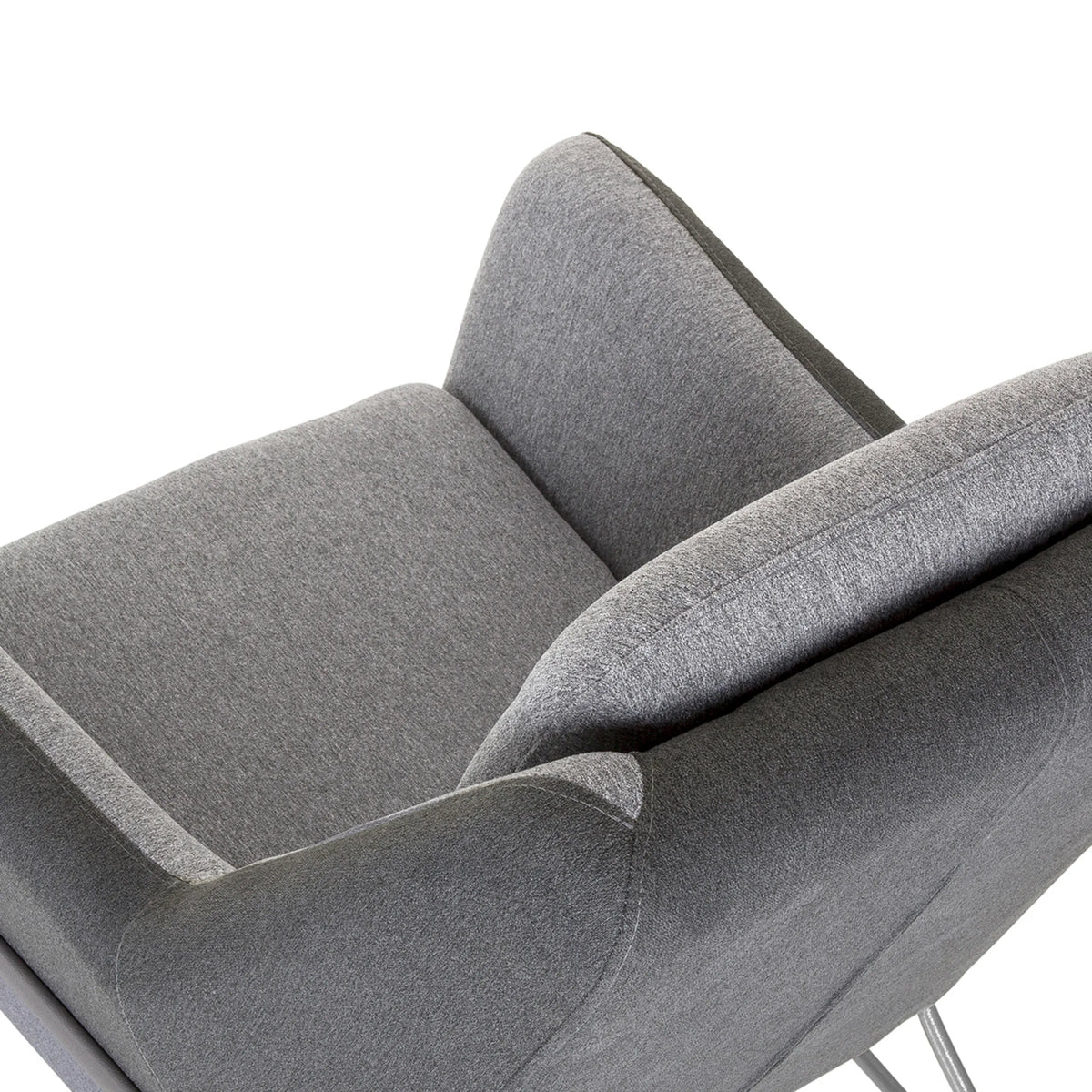 Grauer Stoffbezug und Polsterung des Polstersessels LAGUN von hjh OFFICE