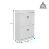 Kenkäkaappi ESTHA 2 mitat 82 × 53 cm ja kantavuus 50 kg, valmistaja hjh LIVING