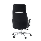 Ammattitason toimistotuoli VELVET ECO takaa, musta, kromattu runko ja matto-pyörät, valmistaja hjh OFFICE