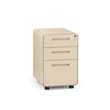 Beige COLOR PLUS I rullalaatikosto metallia, jossa on kolme laatikkoa ja neljä pyörää, valmistaja hjh OFFICE – 360 asteen näkymä (etunäkymä 15°)