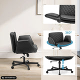 Musta Criss-Cross 10 Home Office -toimistotuoli, jossa on 360 asteen kääntö ja korkeussäätö, valmistaja hjh LIVING (tekoälyllä luotu kuva)