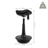 Seisomatuki Balance Sit Ergo mitan piirustus, korkeus 60–83 cm, valmistaja hjh OFFICE