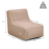 Ilmatäytteinen Sohva Sitzolo Air mittakuva, 95 × 58 cm ja enimmäiskuorma 140 kg, valmistaja hjh LIVING