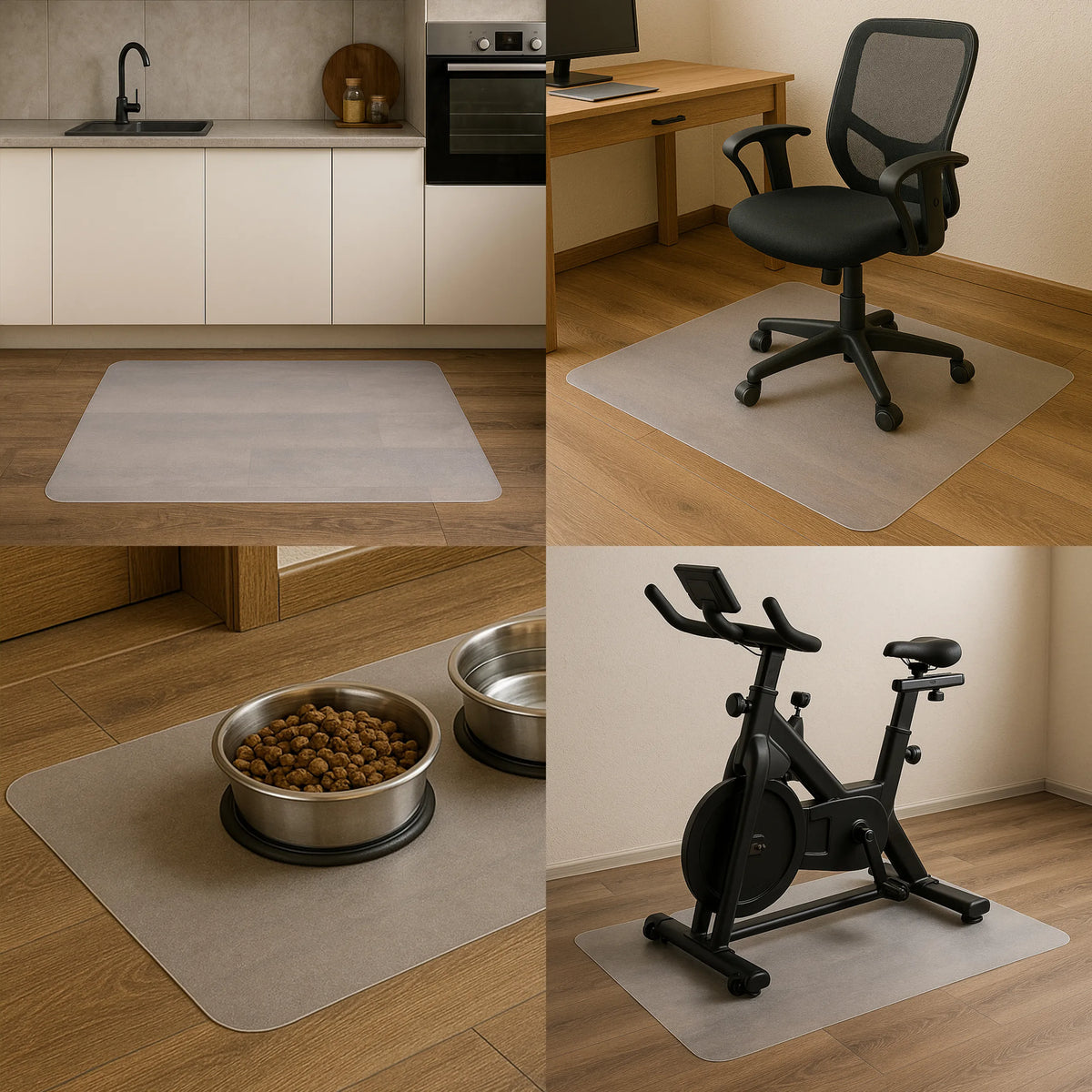 Suojamatto FORTIFLEX maitovalkoisena koville lattioille eri käyttökohteisiin, valmistaja hjh OFFICE
