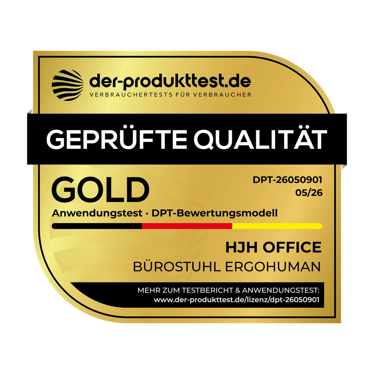 CHIP sehr gut (1,1) Einzeltest: Bürostuhl Februar 2025 hjh OFFICE Ergohuman Gen 2 Unabhängige Tests seit 1978 chip.de/CD167191