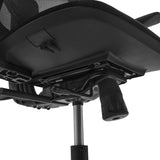 Unterseite der Sitzfläche mit Verstellmechanismus des Homeoffice-Bürostuhls Malio von hjh OFFICE