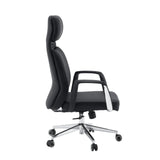 Ammattitason toimistotuoli VELVET ECO mustana kromijaloilla ja mattorullilla, valmistaja hjh OFFICE