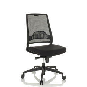 Profi-Bürostuhl PORTO ECO I in Schwarz mit Netzrückenlehne und gepolsterter Sitzfläche von hjh OFFICE