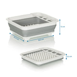 Kokoontaitettava kontti CLEAN SIL mittoineen 36,5 × 31,5 cm ja korkeus 13 cm, valmistaja hjh OFFICE