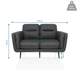 Leposohva VINTALUX mittojen piirustus, leveys 143 cm ja korkeus 90 cm, valmistaja hjh LIVING