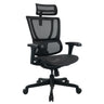 Luxus-Chefsessel ERGOHUMAN SLIM ECO M GEN2 mit schwarzem Netzbezug und verstellbarer Kopfstütze von hjh OFFICE