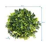 Kasvimatto LEAFLUXE WALL 2 mittojen piirros, 60 × 60 cm ja syvyys 22 cm, valmistaja hjh LIVING