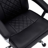 Relax Prestio Home Office -toimistotuolin mustat tikatut istuin ja selkänoja, valmistaja MyBuero