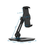 Matkapuhelimen & tabletin pidike FLEXMOBI IV mittapiirros, 15 × 15 cm jalusta, valmistaja hjh OFFICE