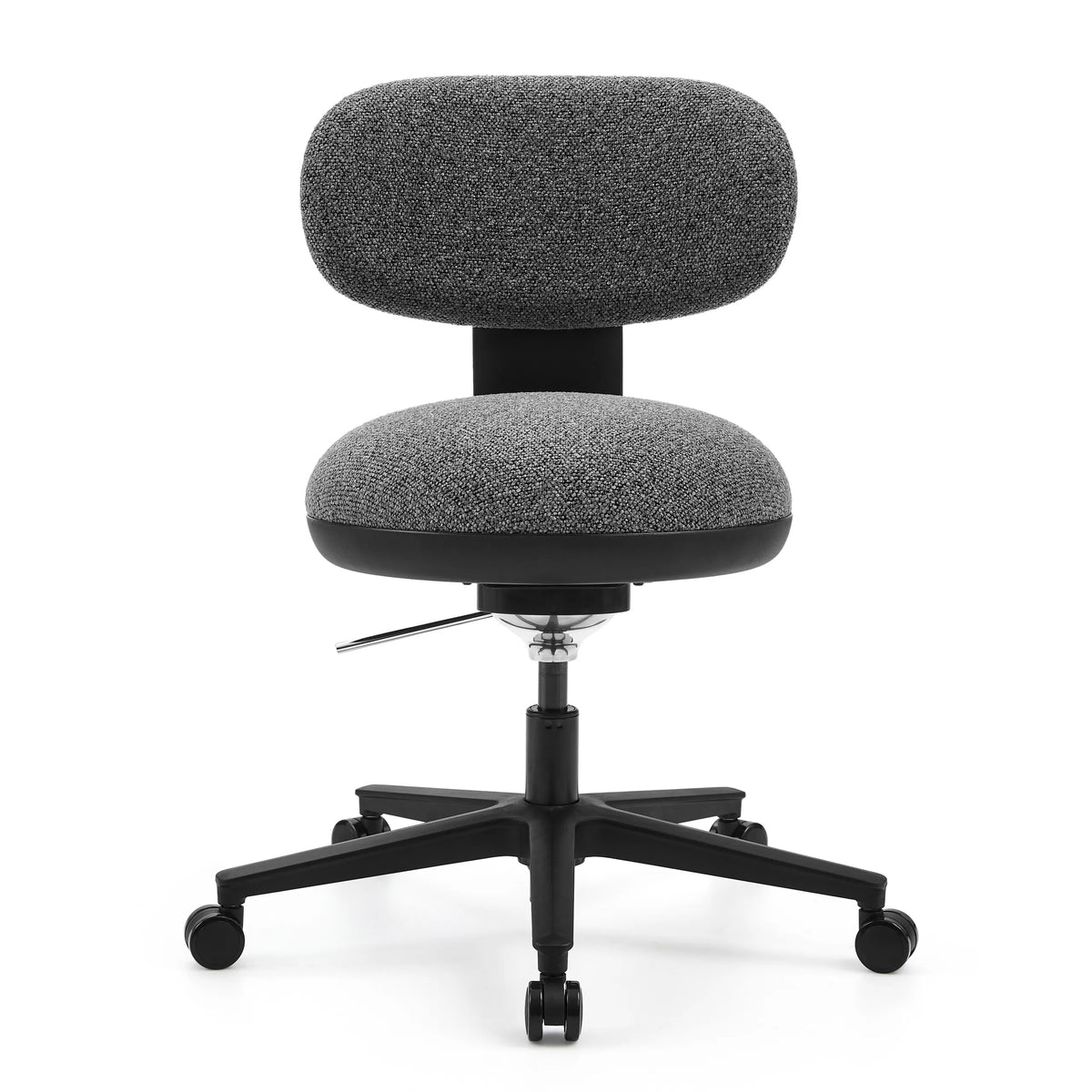 Harmaa Home Office -toimistotuoli SITMOTION B pehmustetulla istuimella ja viidellä pyörällä, valmistaja hjh OFFICE – 360 asteen näkymä (etunäkymä 0°)