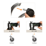5x ROLO SKATE CT 11mm/75mm-tuolin rullien 10 mm ja 11 mm tappien halkaisijan mittaus, valmistaja hjh OFFICE
