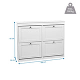 Kenkäkaappi Estha 40 mittoineen 104 × 82 cm, valmistaja hjh LIVING