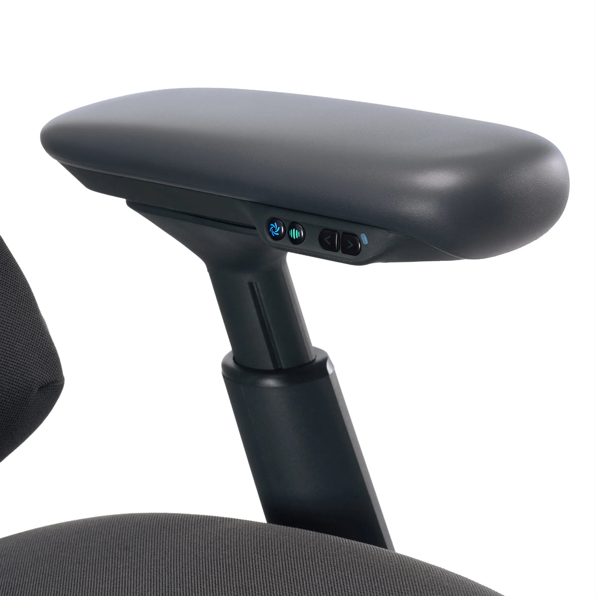 High End -toimistotuoli LiberNovo Omni Pro -tuolin säädettävä käsinoja tummanharmaana, valmistaja Libernovo