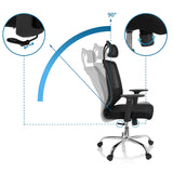 Verstellbare Rückenlehne mit 90-Grad-Neigung des Homeoffice-Bürostuhls ZH 200 von hjh OFFICE