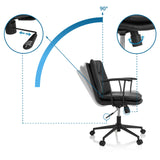 SMALLO Home Office -toimistotuolin kallistusmekanismi 90 asteen selkänojan säädöllä, valmistaja hjh OFFICE