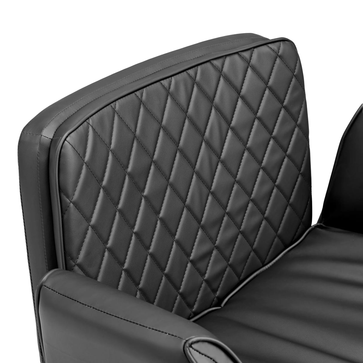 Mustan Criss-Cross 10 Home Office -toimistotuolin selkänojan vinoneliötikkaus, valmistaja hjh LIVING