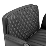 Mustan Criss-Cross 10 Home Office -toimistotuolin selkänojan vinoneliötikkaus, valmistaja hjh LIVING