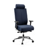 Profi-Bürostuhl PRO-TEC XXL mit blauem Stoffbezug, Kopfstütze und Armlehnen von hjh OFFICE