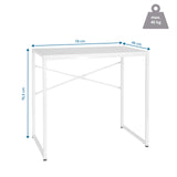 Kirjoituspöytä EASY UP H I mittojen piirustus, 78 × 46 cm ja maksimikuormitus 40 kg, valmistaja hjh OFFICE