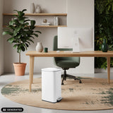 Valkoinen Clean Square-roskakori, tilavuus 30 litraa, valmistaja hjh OFFICE (tekoälyllä luotu kuva)