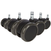 5x ROLO 10mm/65mm | Hartböden - Stuhlrollen - buerostuhl24