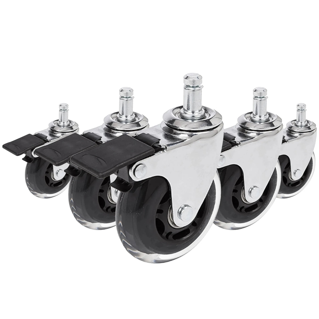 5x ROLO SKATE CT 11mm/75mm sis. Seisontajarrun | Kovat lattiat - Tuolin rulla 
