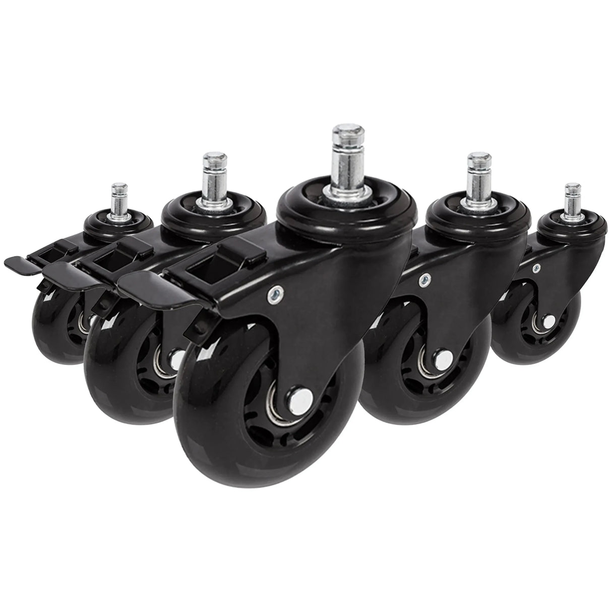 5x ROLO SKATE S 11mm/75mm sis. Seisontajarrun | Kovat lattiat - Tuolin rulla 