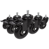 5x ROLO SKATE S 11mm/75mm sis. Seisontajarrun | Kovat lattiat - Tuolin rulla 