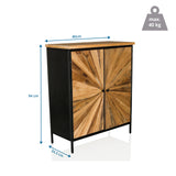 Lipasto SANTJAGO BLACK SUN XL mitat 80 × 94 cm ja kantavuus 40 kg, valmistaja hjh LIVING