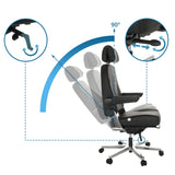 Säädettävä selkänoja 90 asteen kallistuksella XXL pyörivä tuoli 24 HOURS F, valmistaja hjh OFFICE