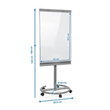 Kirjoitustaulu MULTIBOARD mitattu piirustus, korkeus 133–190 cm, valmistaja hjh OFFICE
