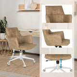 Beige Home Office -toimistotuoli SOLAO LIFE W korkeussäädettävällä istuimella ja valkoisella jalustalla, valmistaja hjh LIVING