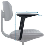 Käsinoja TOP WORK B - A mitattu piirustus, leveys 23 cm ja korkeus 32 cm, valmistaja hjh OFFICE