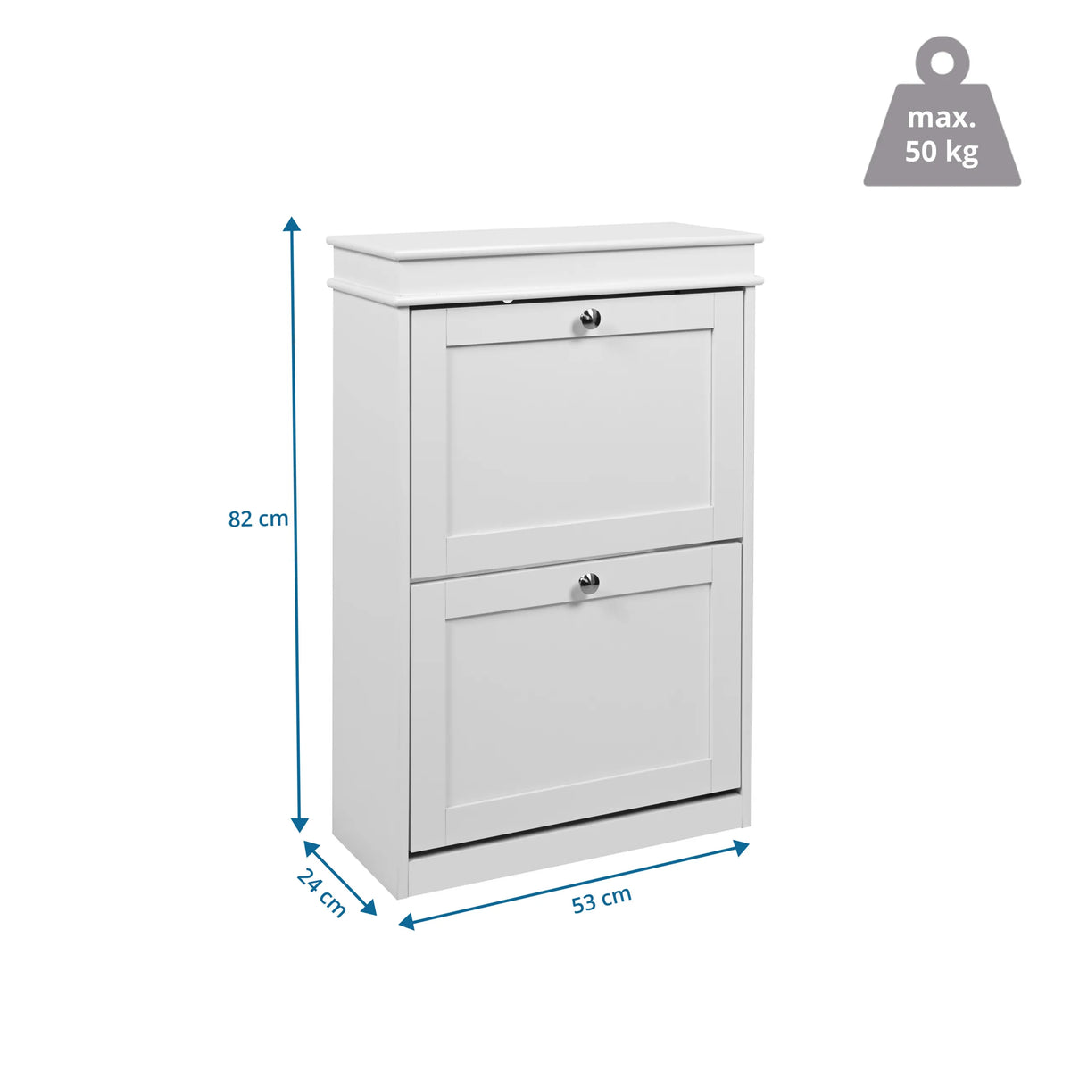 Kenkäkaappi Estha 20 mitat 82 × 53 cm ja enimmäiskuorma 50 kg, valmistaja hjh LIVING